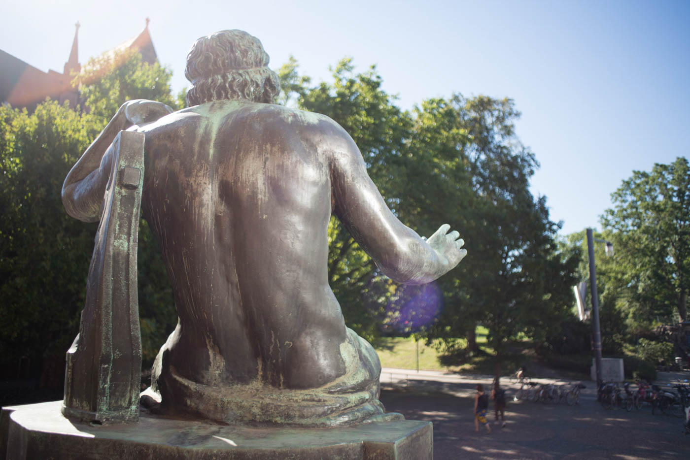 Homer von hinten mit Spiegelung der Sonne