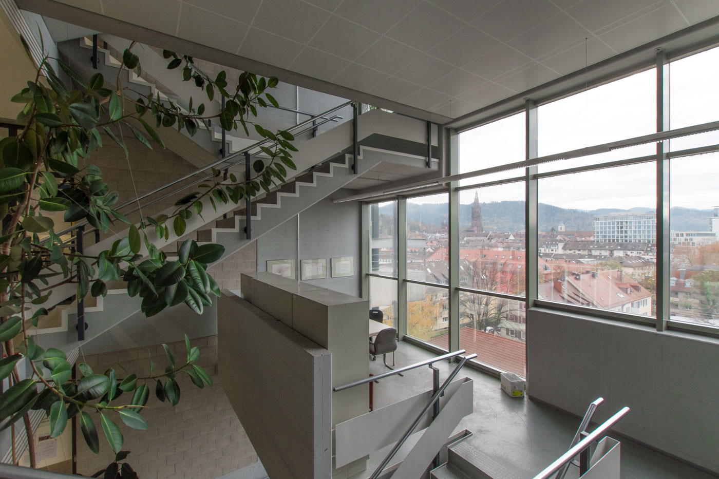 Fenster im Treppenhaus der Chemie