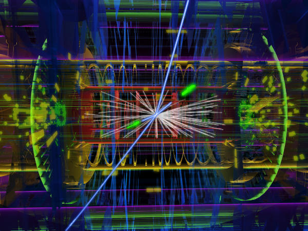  Daten einer Teilchenkollission am Large Hadrcon Collider (LHC) in Genf (Quelle: CERN) 