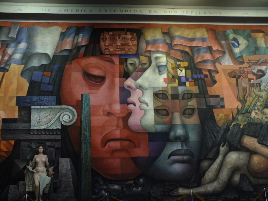 Chilenischer Mural (Wandmalerei) von Jorge González Camarena: Presencia de América Latina